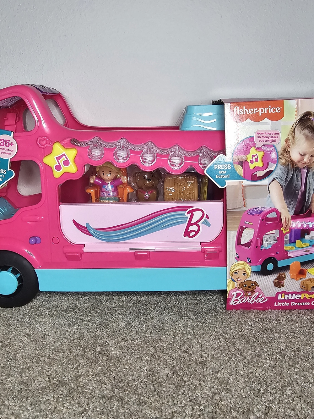Fisher-Price Barbie Pink and Blue Dream Camper Playset